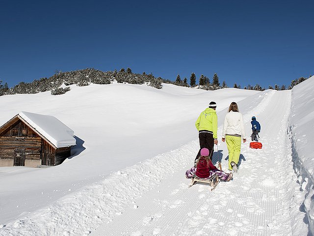 Tobogganing on the Kronplatz