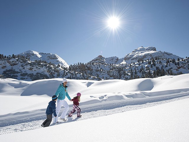 Winter hiking in the Kronplatz region